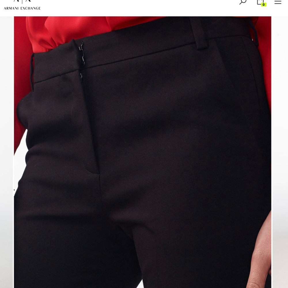 NWT Armani Exchange Black Modern Slim Trouser Pants - Picture 10 of 10